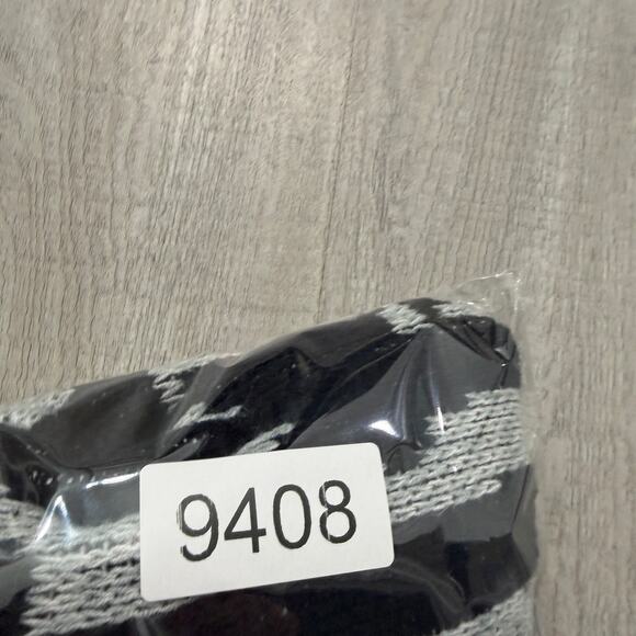 Vintage Geometric Cardigan Sweater Men's Large Black White Knit 90s Abstract - Picture 7 of 7